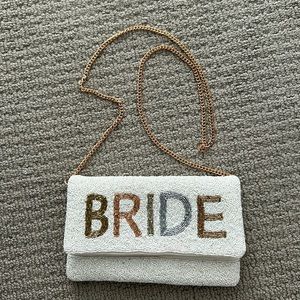 Bride beaded cross body or clutch
